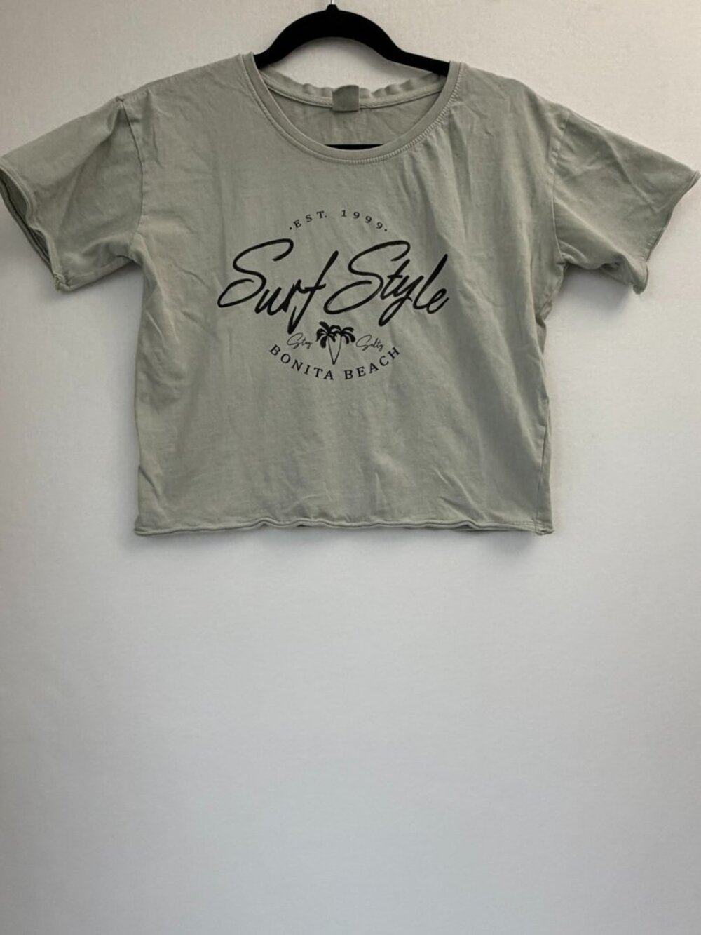 Daybreak Surf Crop Top Tee Small 100% Cotton Beach Graphic Shirt